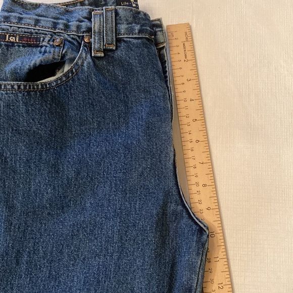 LEI Jeans High Waist Flared Leg Bell Bottom Blue Denim Jeans - Picture 10 of 16